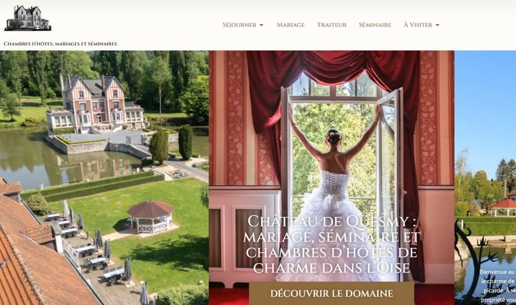 quesmy-site-internet-portfolio Site Internet Chateau de Quesmy créé par LSMweb